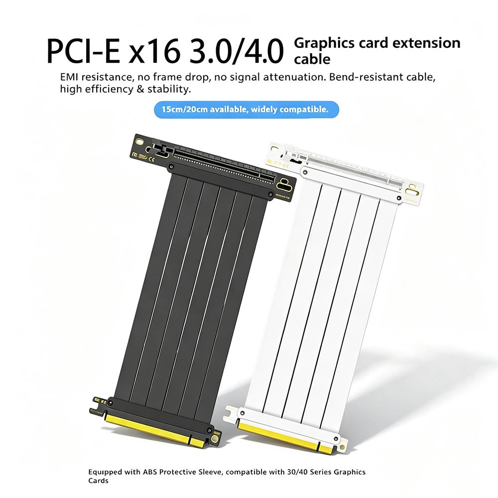 Pcie 4.0 X16 Riser Cable 90 Degree - Cabo Riser PCI-E 4.0/3.0 X16 para