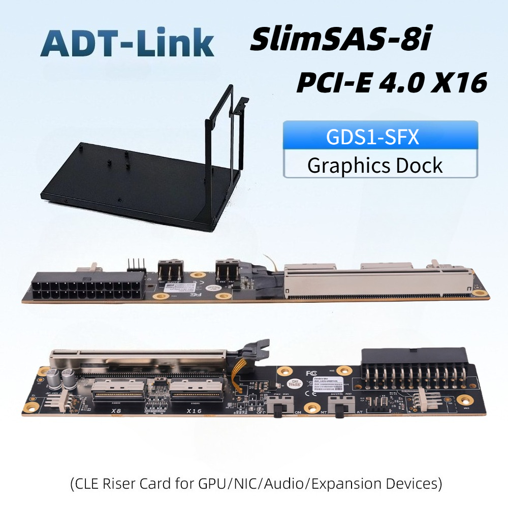 External Gpu Dock Pcie 4.0 Oculink - Dock de GPU Gráfica Externa Dual