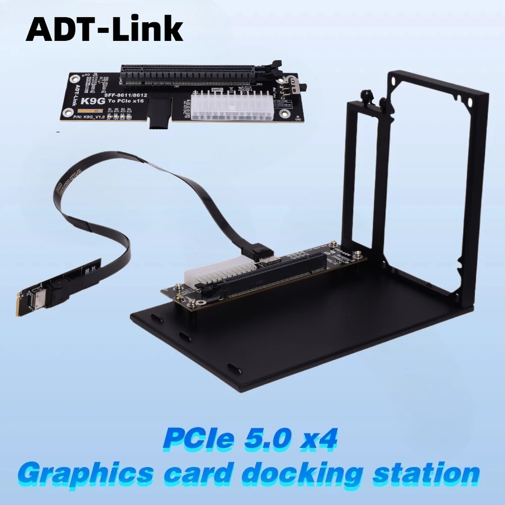 External Gpu Dock Pcie 4.0 Oculink - Adaptador eGPU ADT-Link PCIe 5.0 4.0