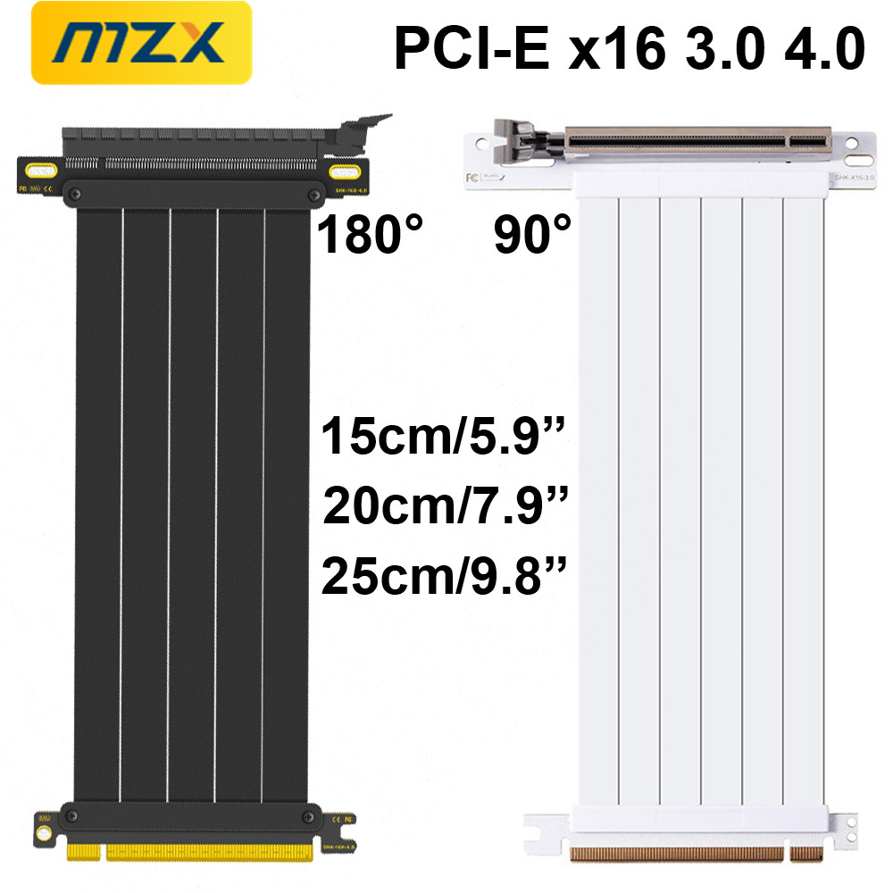 MZX PCIE 4.0 3.0 16X Riser Cab - Pcie 4.0 X16 Riser Cable 90 Degree avaliação e preço