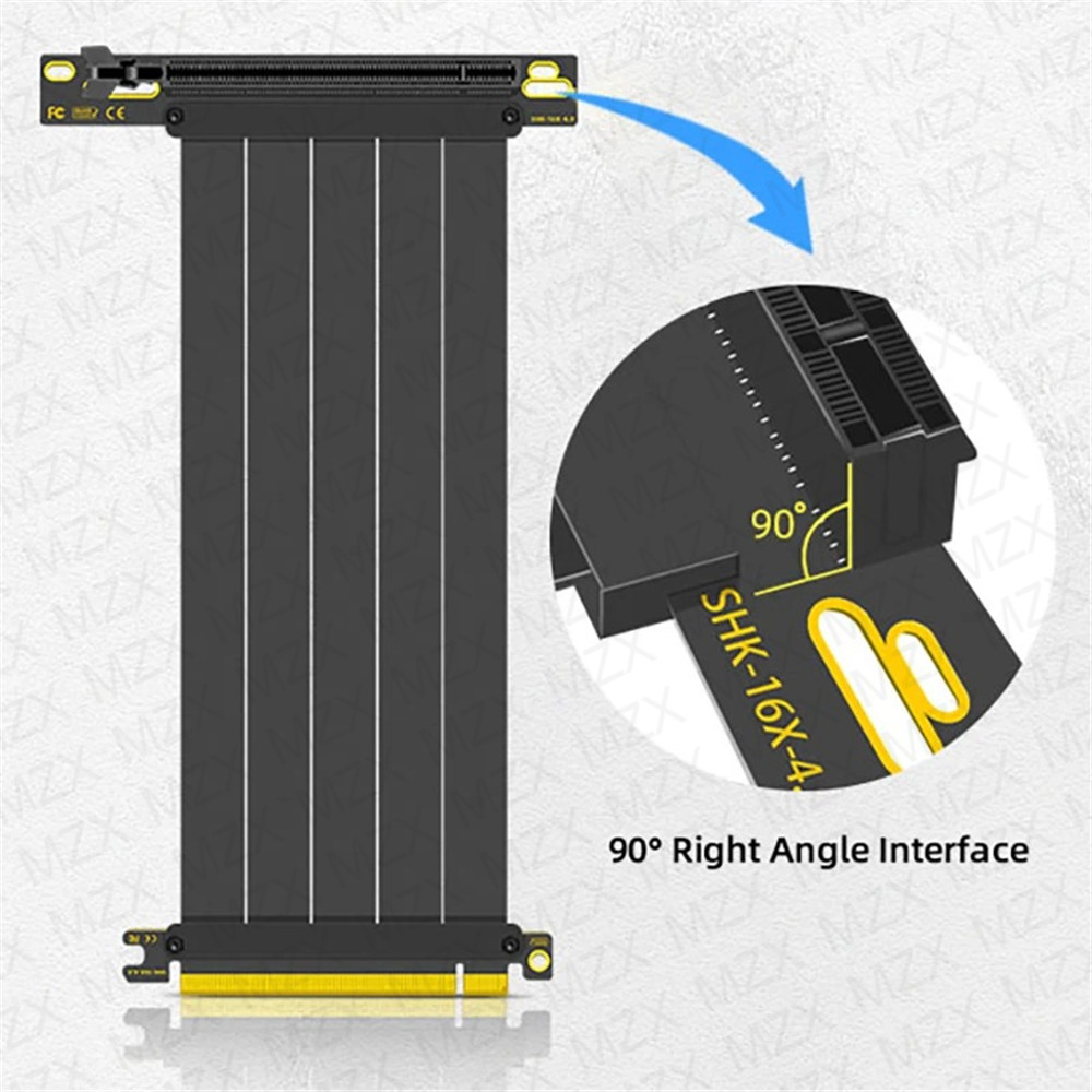 MZX PCIE 4.0 3.0 16X Riser Cab - Pcie 4.0 X16 Riser Cable 90 Degree avaliação e preço
