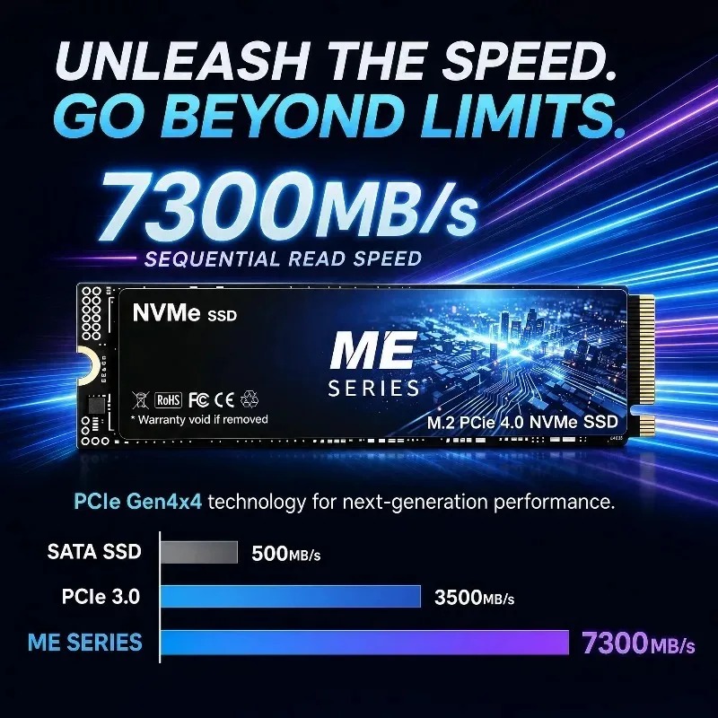SSD Interno ME 500GB-4TB M.2 N - M.2 Nvme 4Tb Pcie 4.0 Ssd avaliação e preço
