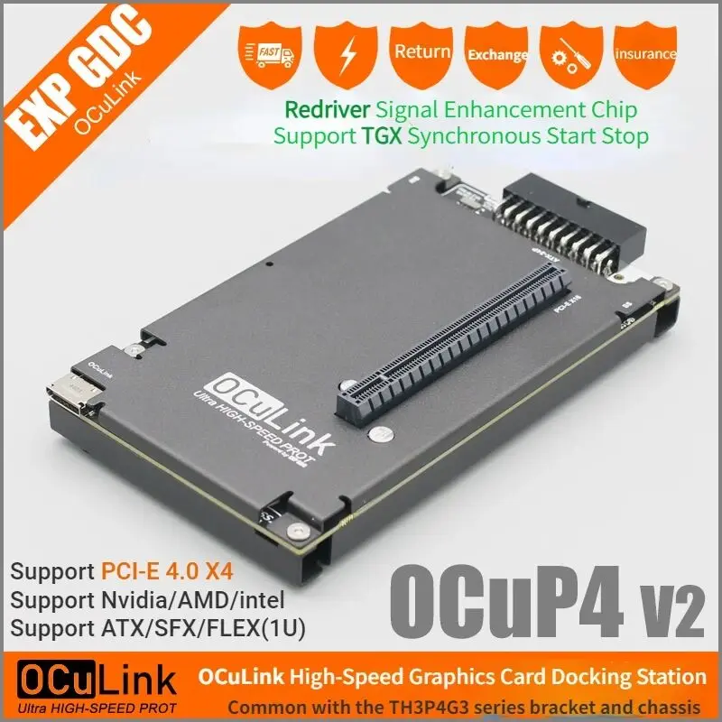 OCuP4V2 OCuLink GPU Dock com c - External Gpu Dock Pcie 4.0 Oculink avaliação e preço