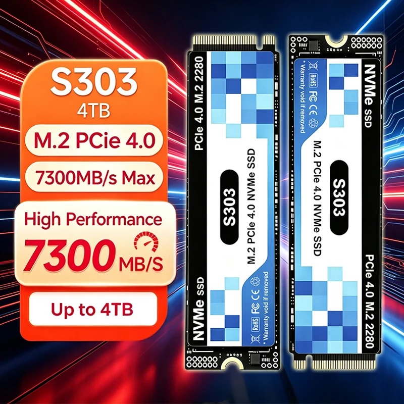 Novo SSD Original S303 M.2 PCI - M.2 Nvme 4Tb Pcie 4.0 Ssd avaliação e preço