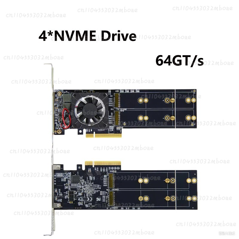 Adaptador PEX8747 Chip PCIe 3. - Quad M.2 Nvme Pcie Bifurcation Card avaliação e preço