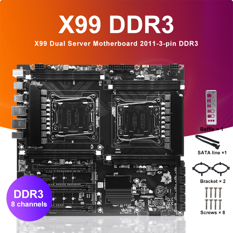 X99 placa-mãe cpu de soquete d - X99 Dual Cpu Motherboard Combo avaliação e preço